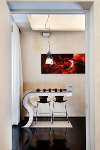 Tavolo di design in ferro realizzato per Residence "Suite Sistina" a Roma progettazione Architetto Matteo Maria Gentile         